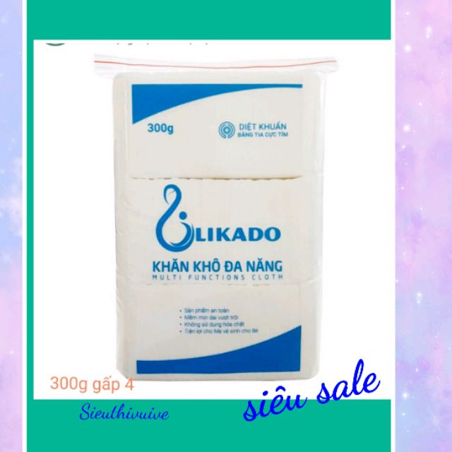 5 bịch khăn vải đa năng likado loại 400g MẪU MỚI