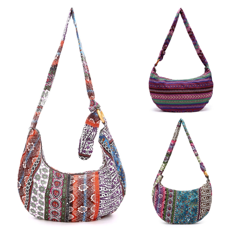 Túi Đeo Chéo Họa Tiết Thổ Cẩm Phong Cách Boho