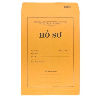 Xấp 10 bao hồ sơ a4 vàng trắng