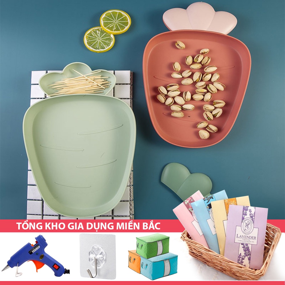 [Tổng Kho Sỉ] Đĩa Đựng Đồ Ăn Vặt - Đựng Trái Cây Siêu Cool S6 - Củ Cà Rốt