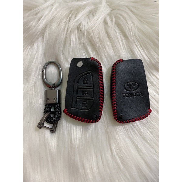 Bao Da Chìa Khoá Gập 3 nút Toyota Innova Fortuner