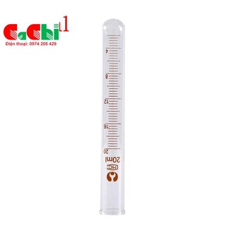 Ống nghiệm thủy tinh chia vạch cổ trơn 20ml- kích thước 18x150mm
