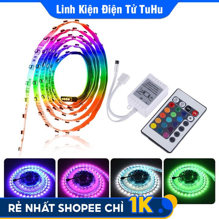 LED DÂY DÁN 7 MÀU (RGB) 12V 3A BỘ ĐIỀU KHIỂN HIỆU ỨNG (CHƯA BAO GỒM NGUỒN)