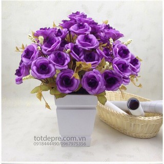 Bó hoa hồng tỉ muội bằng lụa