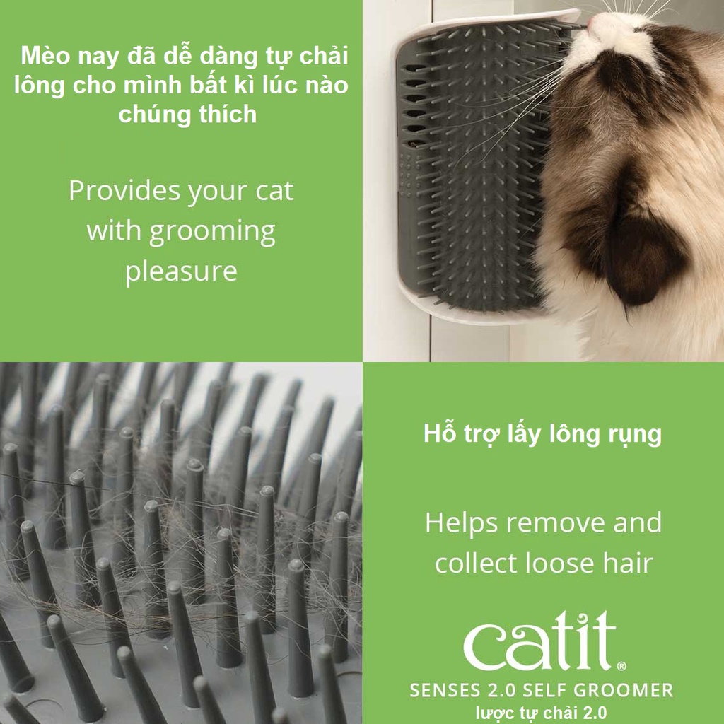 Lược cho Mèo tự chải gắn tường Catit 2.0