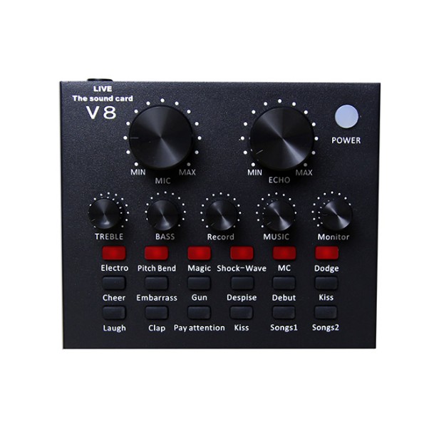 Sound card thu âm V8 AQTA có autotune và pin sạc hát trong 12 tiếng