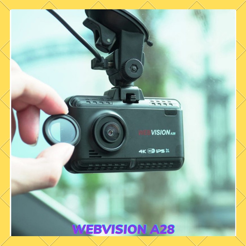 ( tặng thẻ nhớ 32G) Camera hành trình siêu nét 4k Webvision A28, Cảnh báo giao thông