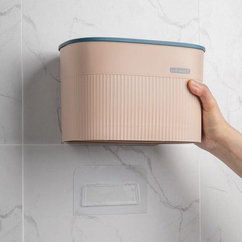 Hộp đựng giấy vệ sinh kiêm kệ để đồ Tissue Box kèm miếng dán tường