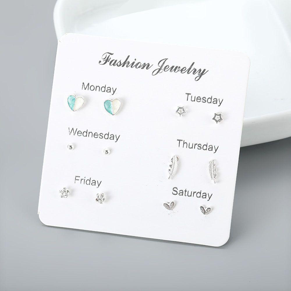 Set 2 / 6 Cặp Khuyên Tai Nữ Thời Trang