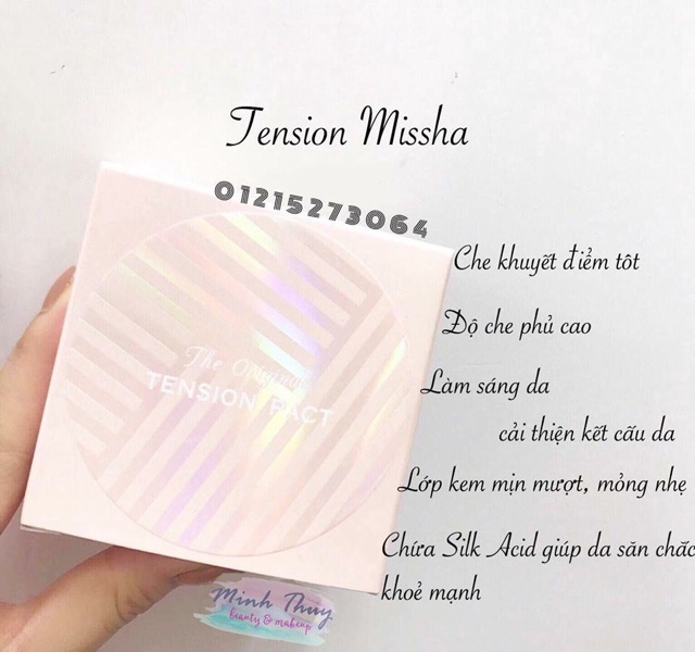 💓 Phấn Nước MISSHA THE ORIGINAL TENSION PACT [PERFECT COVER SPF37/PA++ Hàng xách tay chuẩn Hàn 100%