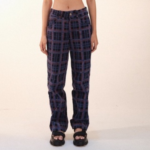 Quần ERRORIST Checked Trouser Xanh