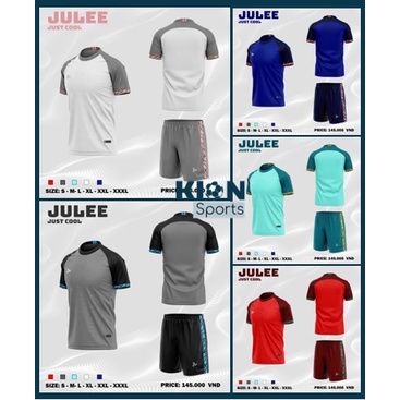 Áo đá bóng, đồ đá banh không logo thiết kế JULEE chuẩn thi đấu thấm hút mồ hôi cực đẹp – KION SPORTS