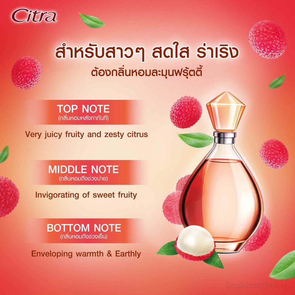 Dưỡng thể hương nước hoa Citra Thai Aura Perfume Body Gel Thai Lan