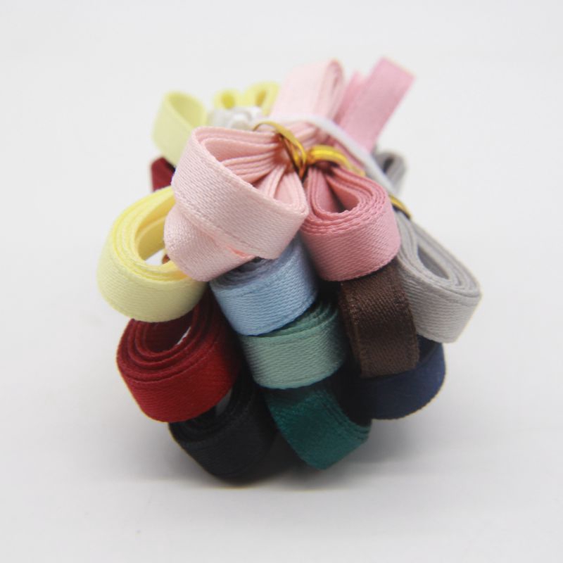 Cuộn Dây Ruy Băng Cotton Mờ 6Mm Dài 5 Yards Dùng Làm Kẹp Tóc Handmade DIY