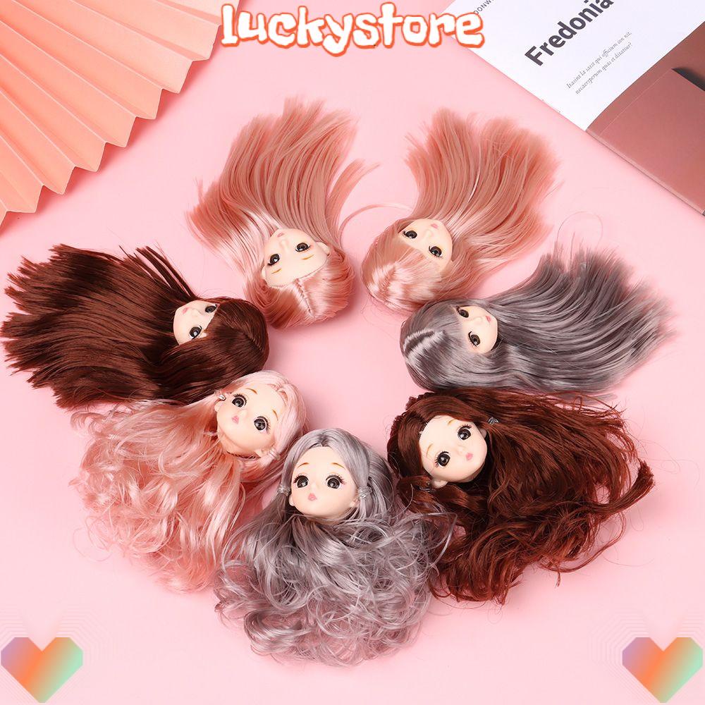 Đầu búp bê đồ chơi tóc màu đỏ kiểu cổ điển DIY tỉ lệ 1/6 16cm