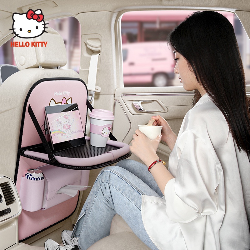 Hộp Giấy Gấp Gọn Đựng Đồ Gắn Sau Ghế Xe Hơi Hình Hello Kitty