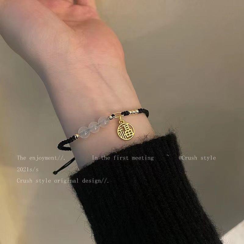 ✆✖Vòng Đeo Tay Xâu Hạt Đá Opan Nhân Vật Nhân Vật Năm Mới Làm Quà Tặng Năm Mới Cho Bạn Gái