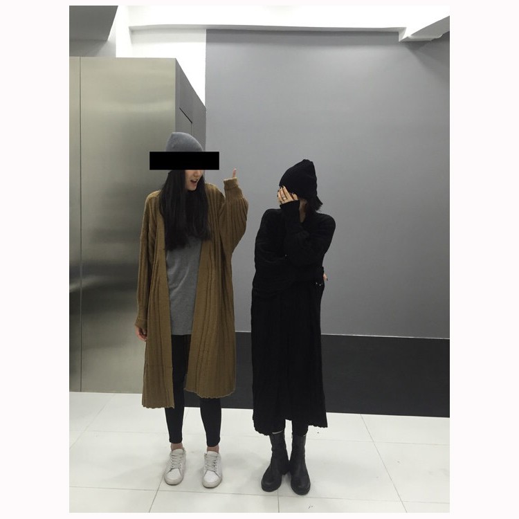 Áo khoác Cardigan tay dài dáng rộng ấm áp phong cách Hàn Quốc | BigBuy360 - bigbuy360.vn