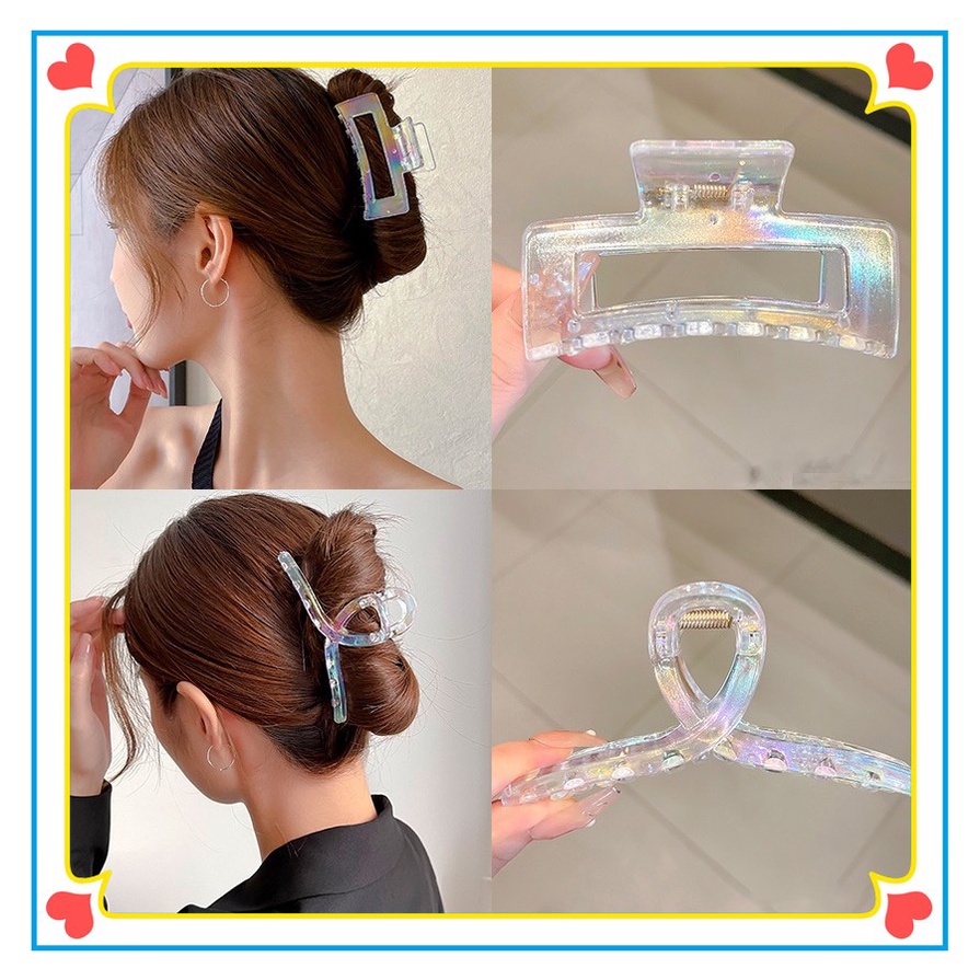 Kẹp Tóc Cỡ Lớn Màu Sắc Thời Trang Mùa Hè Phong Cách Hàn Quốc