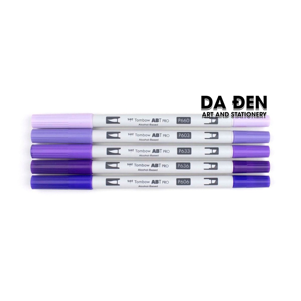 [DA ĐEN] Bộ 5 Bút Dual Marker Tombow ABT Pro - Purple Tones