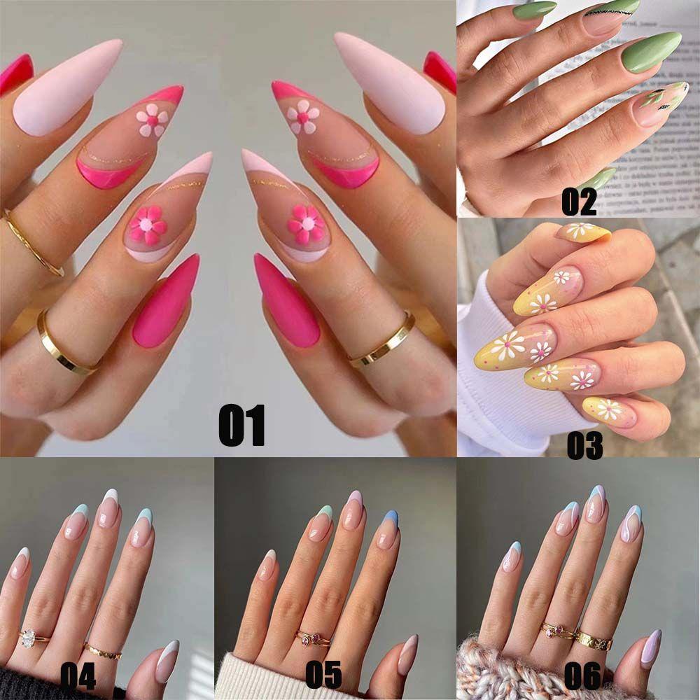 Hộp 24 Móng Tay Giả Thời Trang Cho Nữ