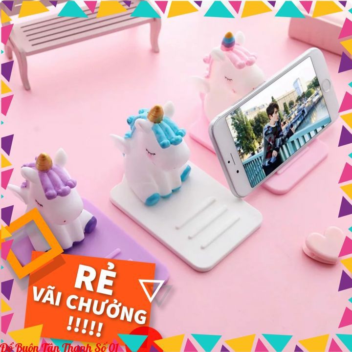 giá đỡ điện thoại ❤FREESHIP❤hình con ngựa 1 sừng KUTE DỄ THƯƠNG