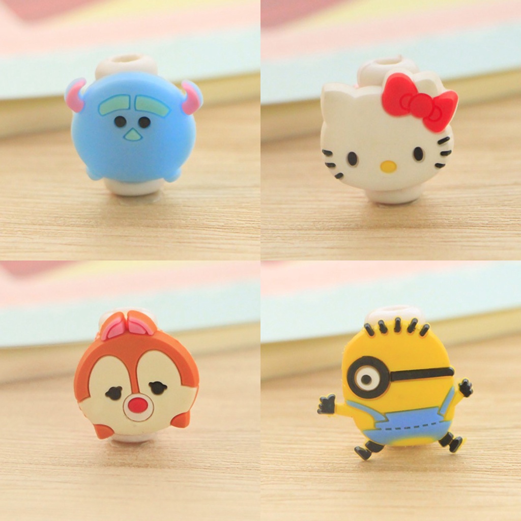 Phụ Kiện Bảo Vệ Đầu Dây Cáp Sạc Chống Gãy Hình Hoạt Hình Dễ Thương