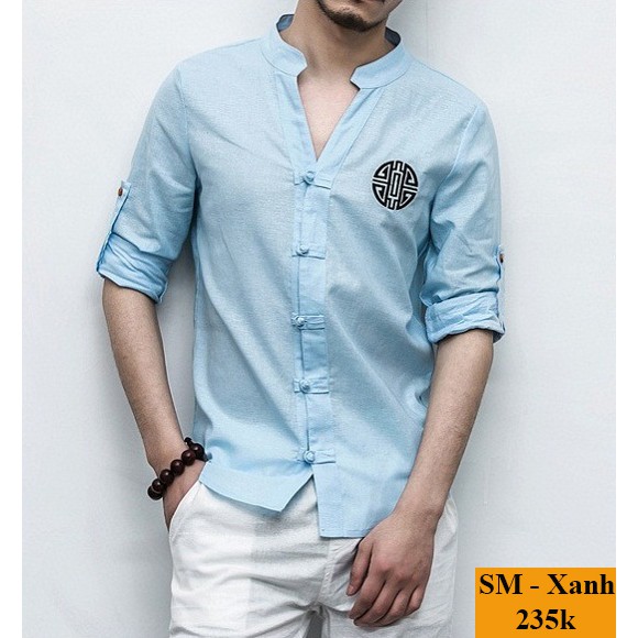 áo đũi cổ tàu dài tay - 5 cúc | BigBuy360 - bigbuy360.vn