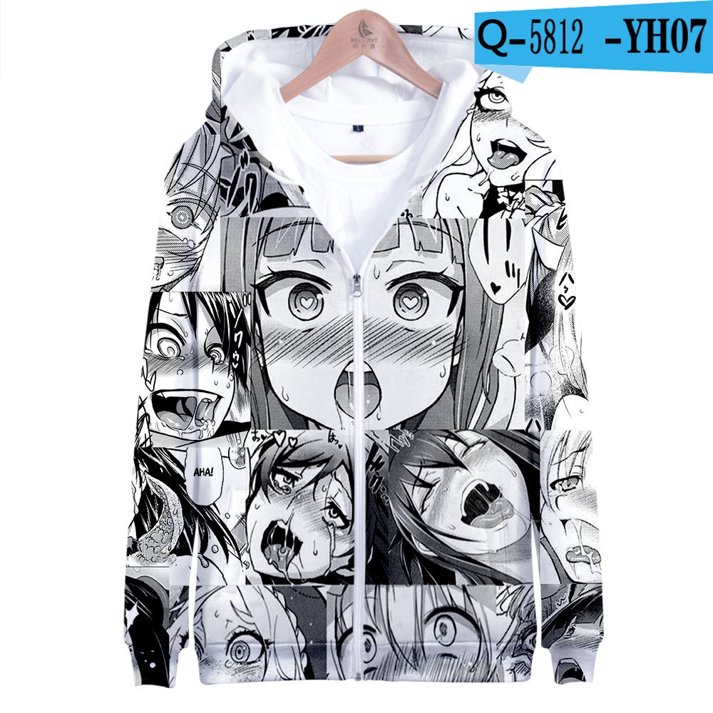 Áo khoác in hình nhân vật hoạt hình Ahegao Rem 3D độc đáo hợp thời trang