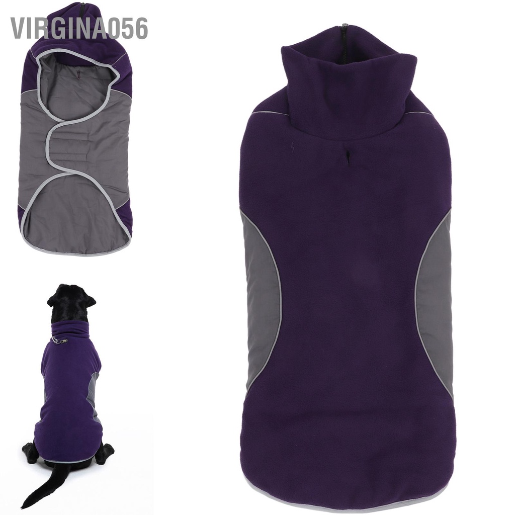 Có thể bán buôn Áo khoác mùa đông cho chó Thiết kế lỗ kéo cưng phản quang Quần áo lớn vừa Virgina056 Hàng giao ngay