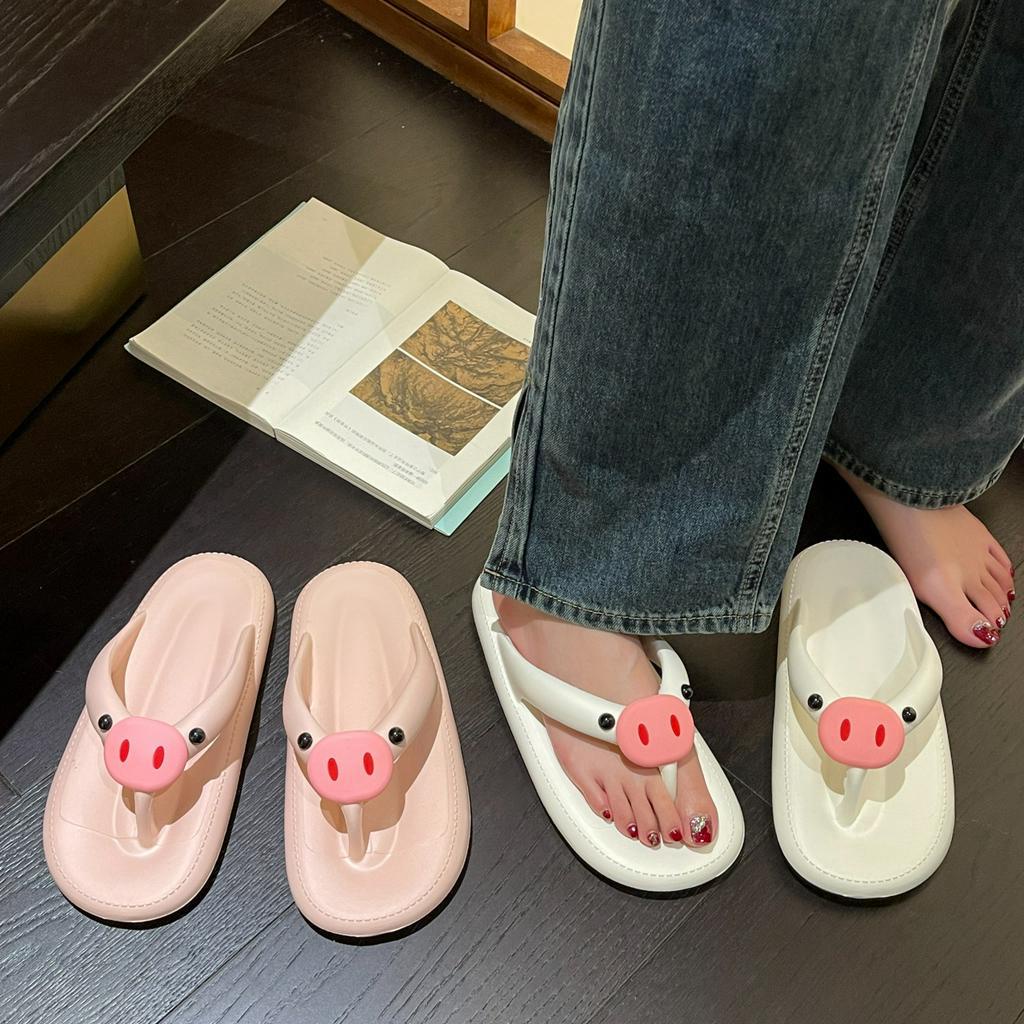 Dép Xỏ Ngón Họa Tiết Heo Hoạt Hình Dễ Thương