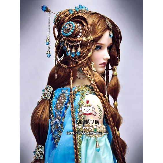 Diy Tóc BÚP BÊ 25cm dài tự nhiên thời trang  handmade Doll hair- bách hóa na na
