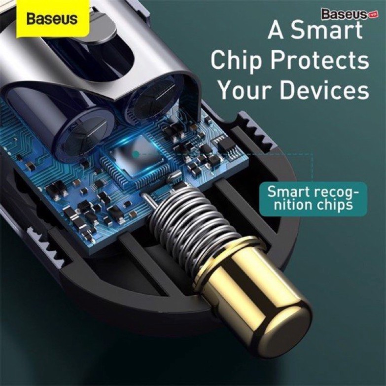 Bộ sạc ô tô Baseus Share Together đa cổng PPS sạc nhanh có dây nối dài 120W