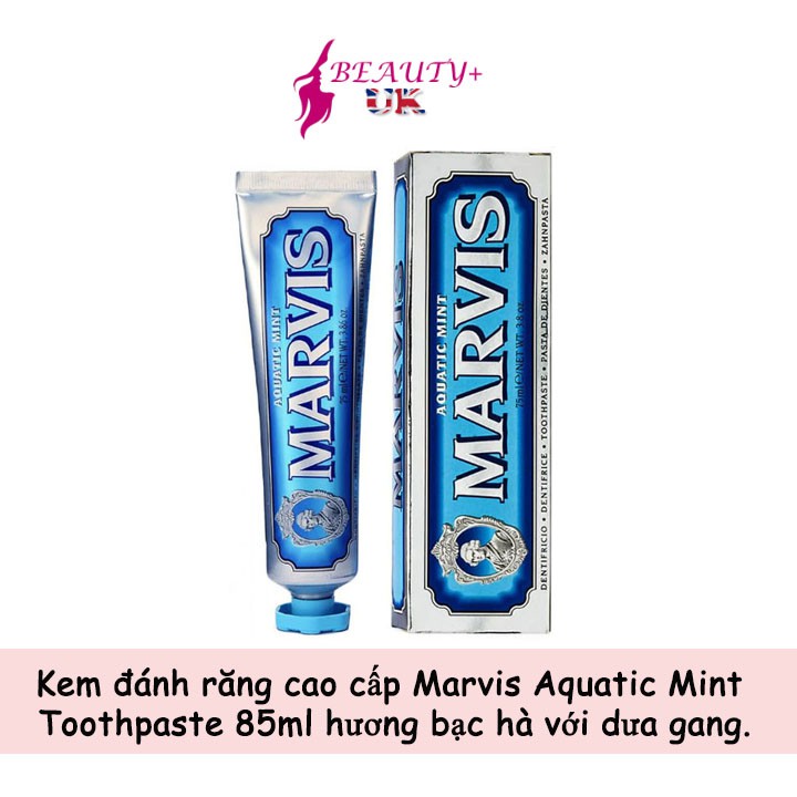 Kem đánh răng cao cấp Marvis Aquatic Mint Toothpaste 85ml hương bạc hà với dưa gang