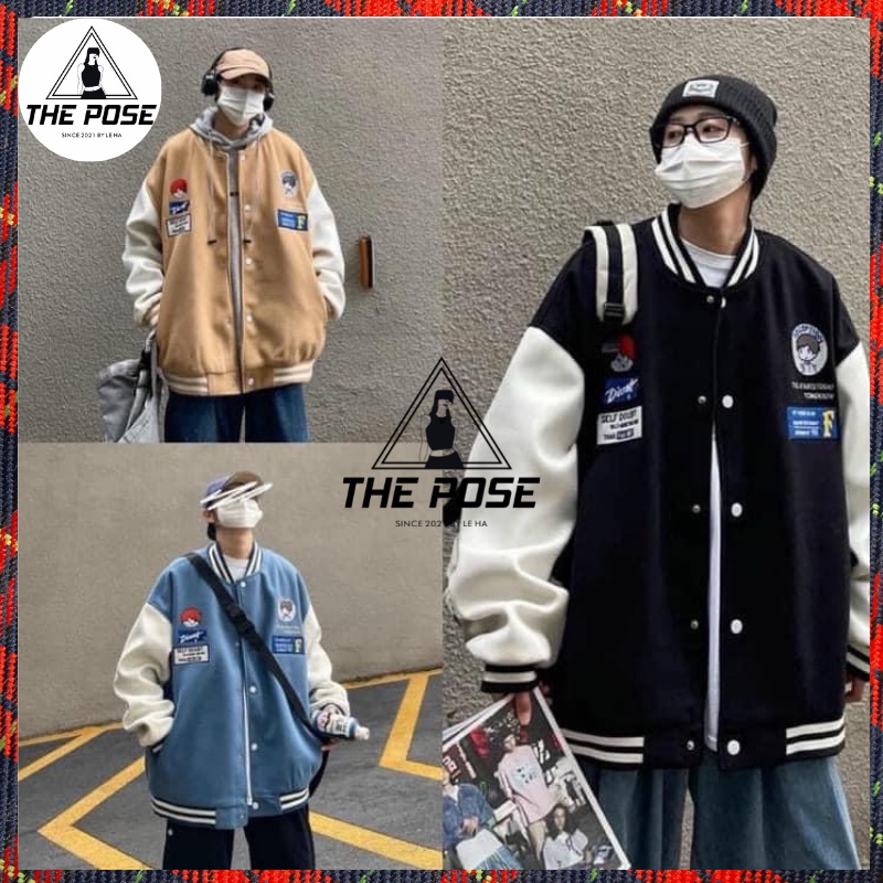 Áo Khoác Nỉ Bomber Unisex IN DINER Ulzzang Nam Nữ Form Rộng Jacket Chống Nắng THE POSE