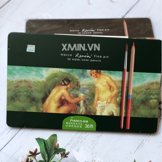 Chì màu MARCO RENOIR 36 màu nước 3120-36TN Hộp thiếc