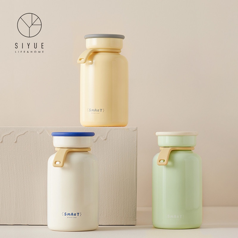 Bình giữ nhiệt mini 330ml phong cách Hàn Quốc màu pastel dễ thương SY3006