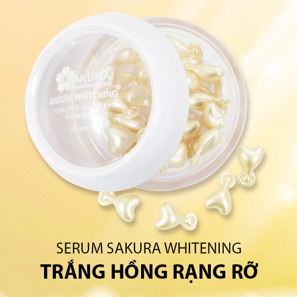 SAKURA WHITENING - VIÊN SERUM DƯỠNG DA