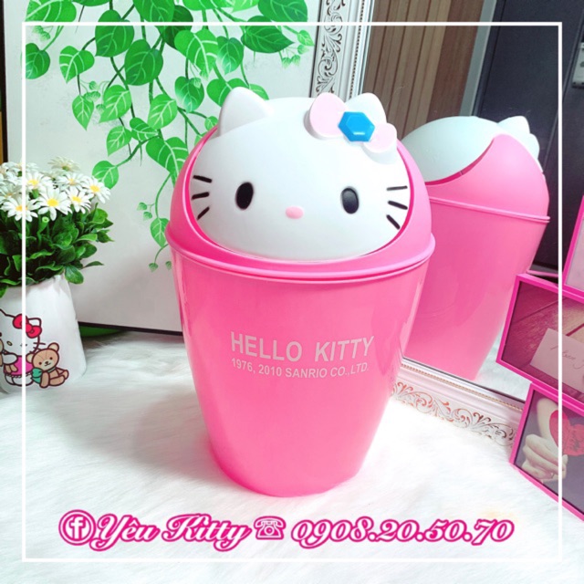 Thùng rác lớn Hello Kitty