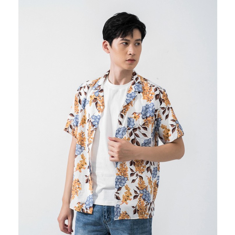 Áo sơ mi nam 360 BOUTIQUE ngắn tay họa tiết - SHNTK219-7