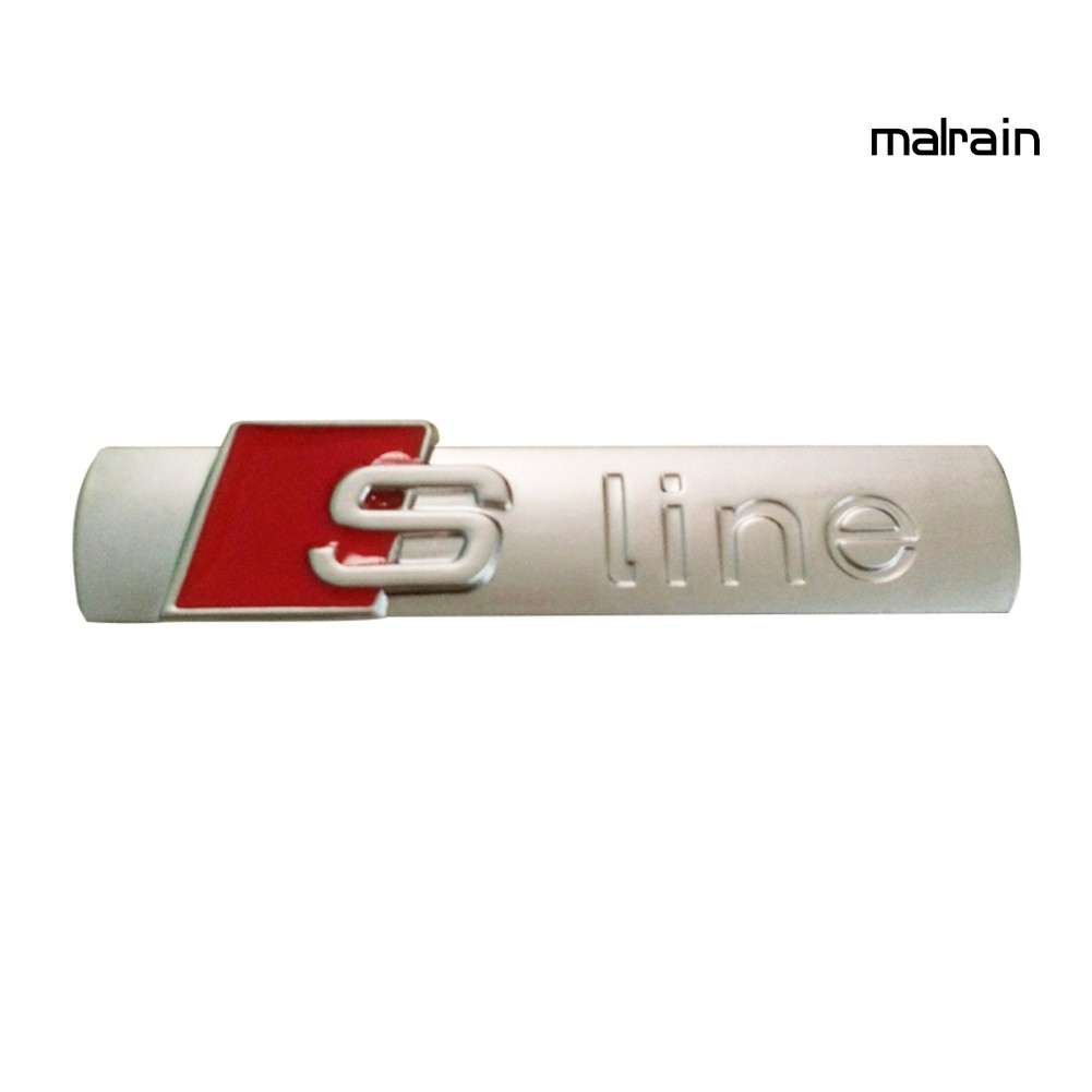 【VIP】3D Metal Emblem Badge Car Sticker for Audi Sline Logo Auto Decal Accessories