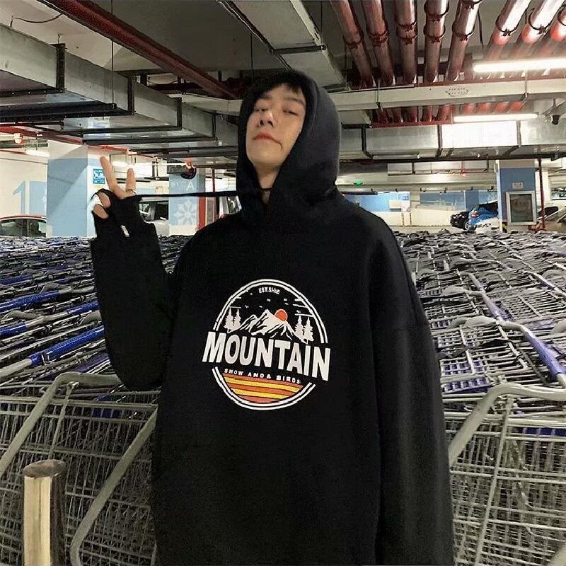 Áo Hoodie Tay Dài In Chữ Graffiti Thời Trang Hàn Quốc Dành Cho Nam Nữ Size M-8XL