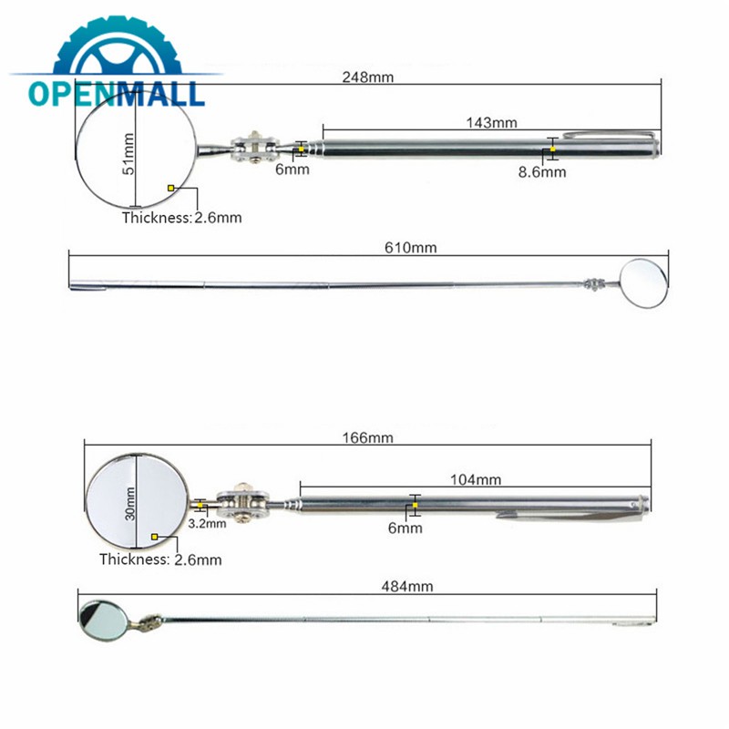 Gương xe hơi có thể gập lại gọn gàng