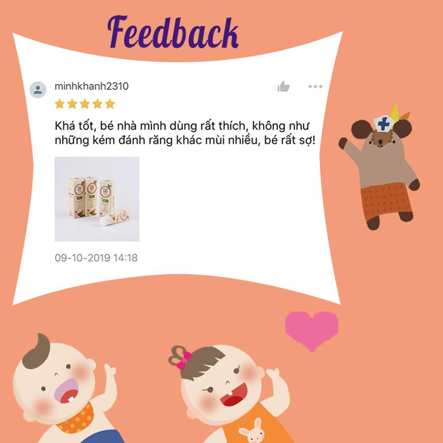 Kem đánh răng cho bé nuốt được thành phẩn hữu cơ Baby Bro Hàn Quốc vị trái cây 60g