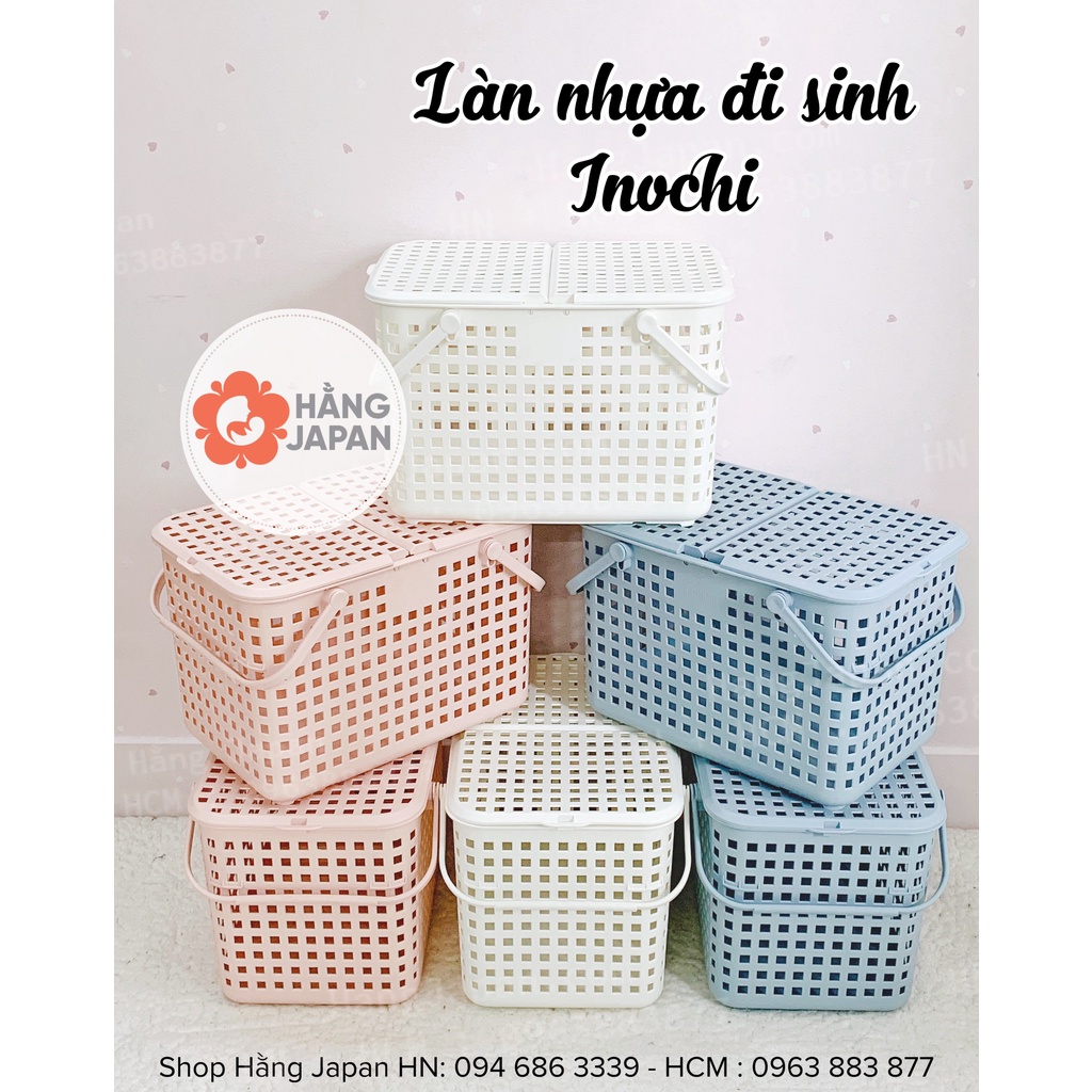 Làn nhựa INOCHI (46*31*32) siêu lớn đựng đồ đi sinh cho mẹ và bé xinh xắn