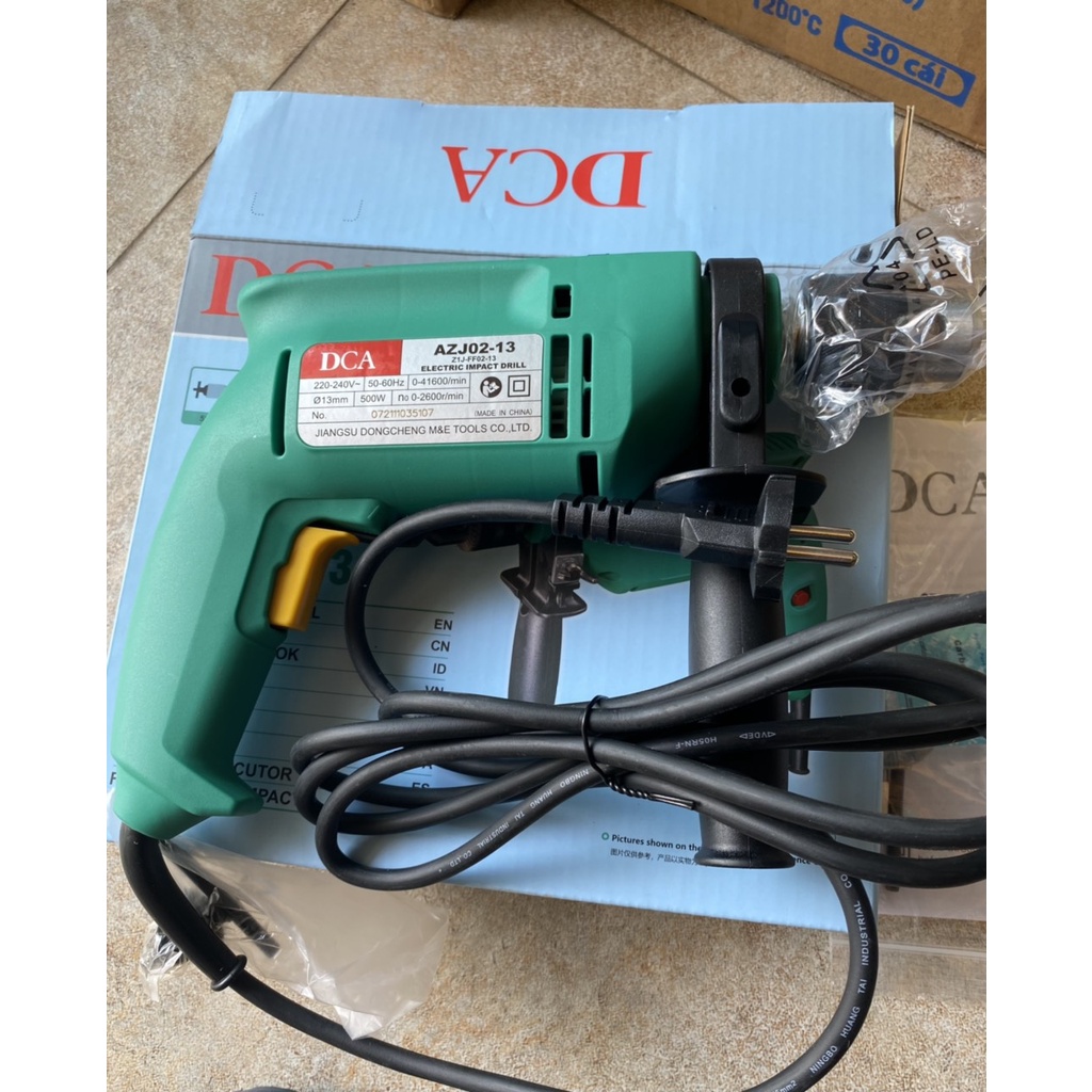 Máy khoan 500W  DCA AJZ02-13 có búa, đầu 13mm