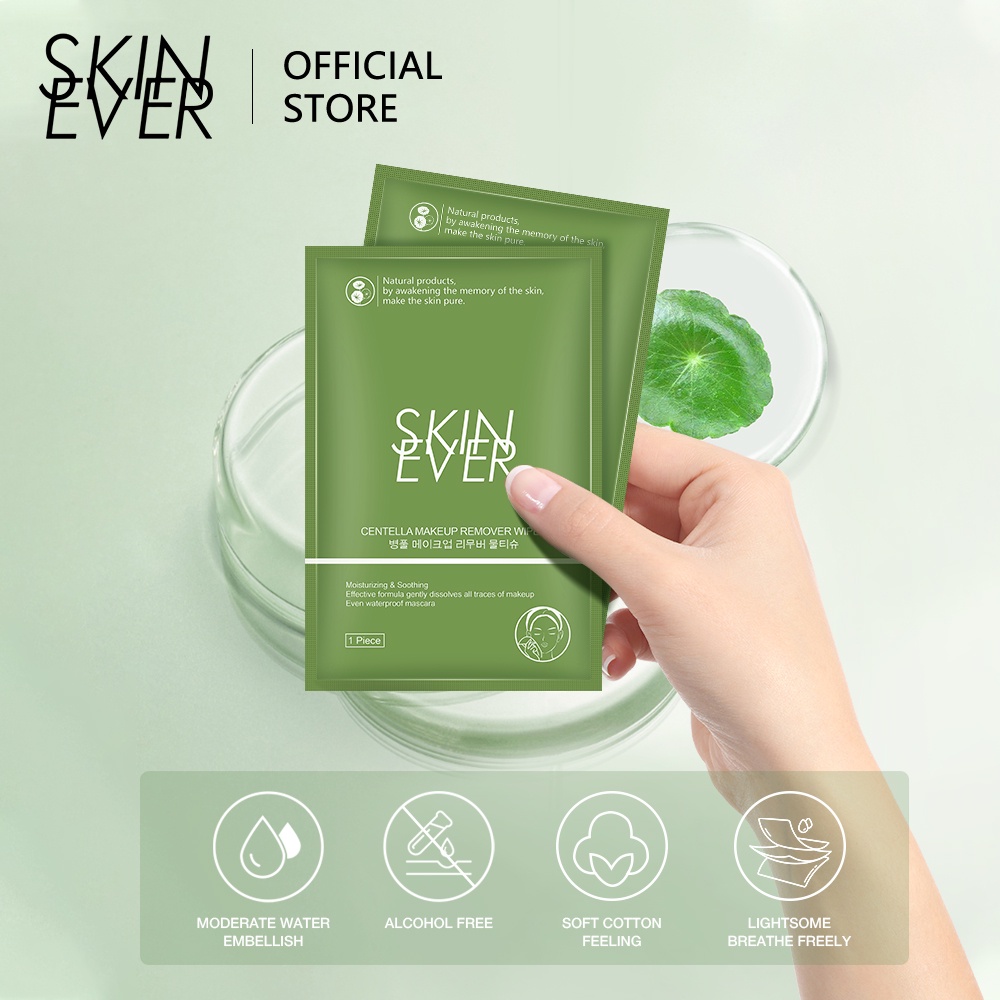 Khăn tẩy trang Skin EVER Centella làm sạch da dùng một lần 10g