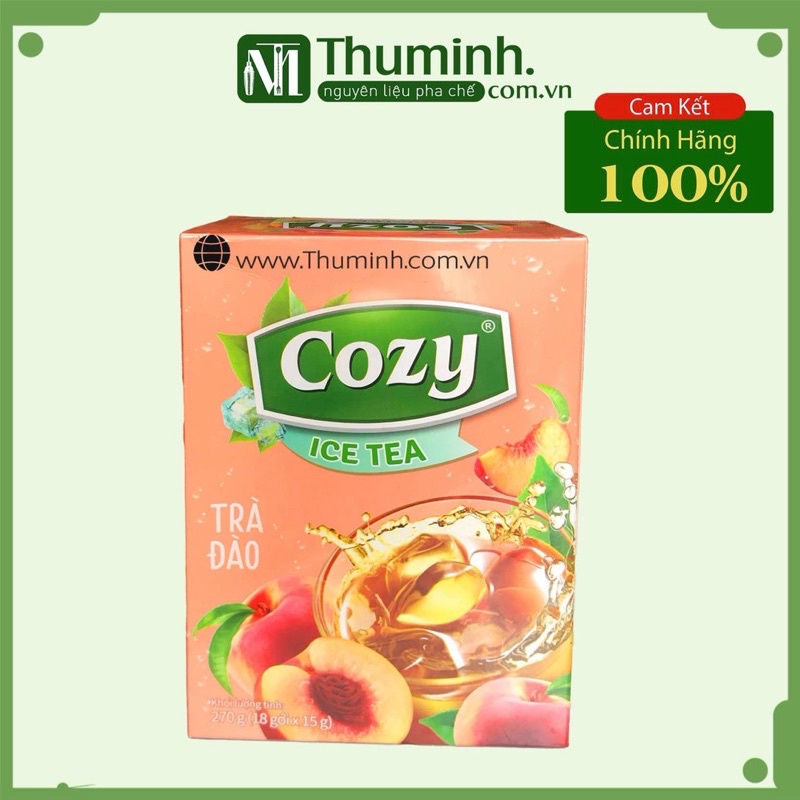 Trà Đào Hoà Tan Cozy Ice Tea-270g (18 gói)