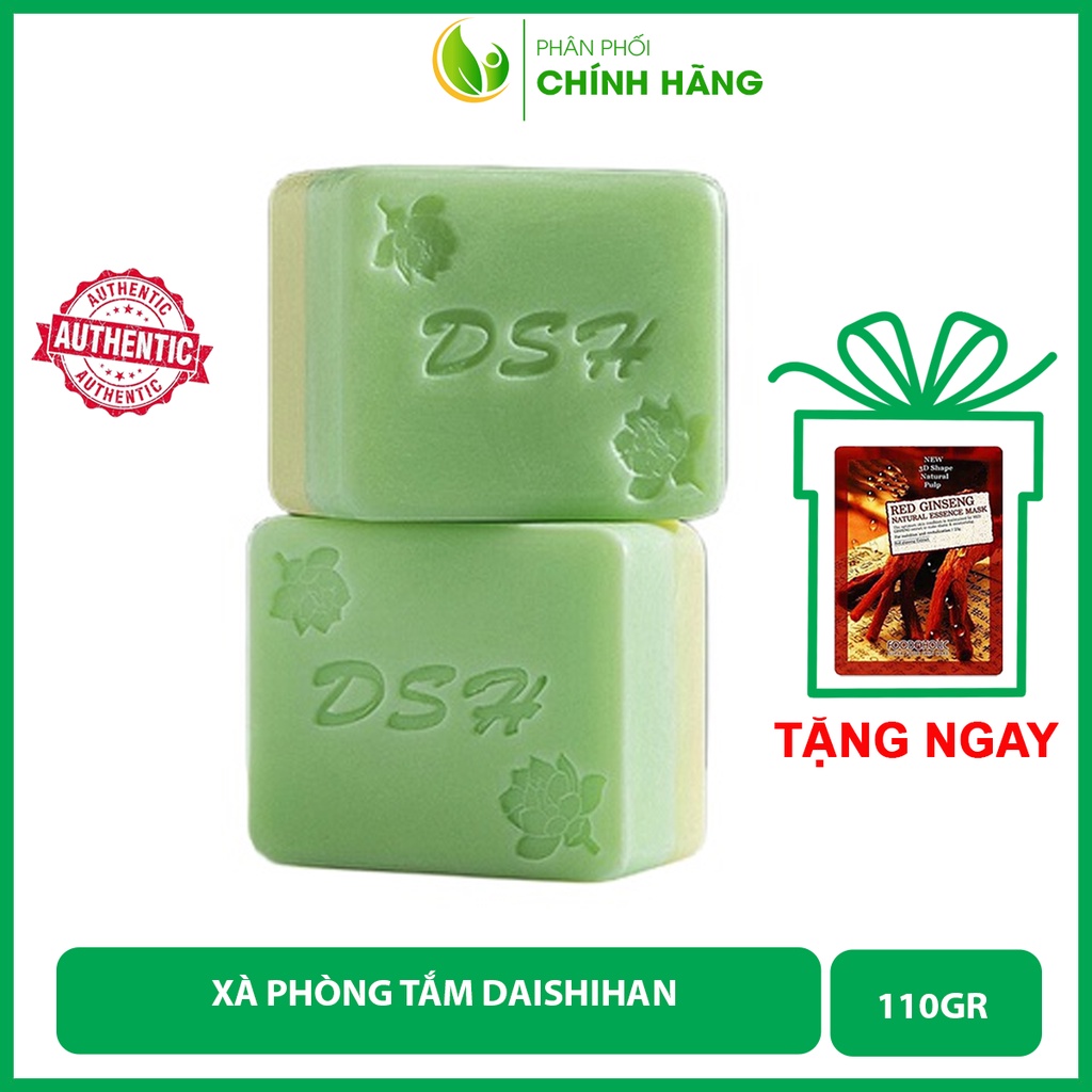 Xà bông tắm DAISHIHAN, xà bông cục hữu cơ DSH giảm mụn, mụn lưng. mụn ngực, thâm, đen sạm, dưỡng trắng da110g