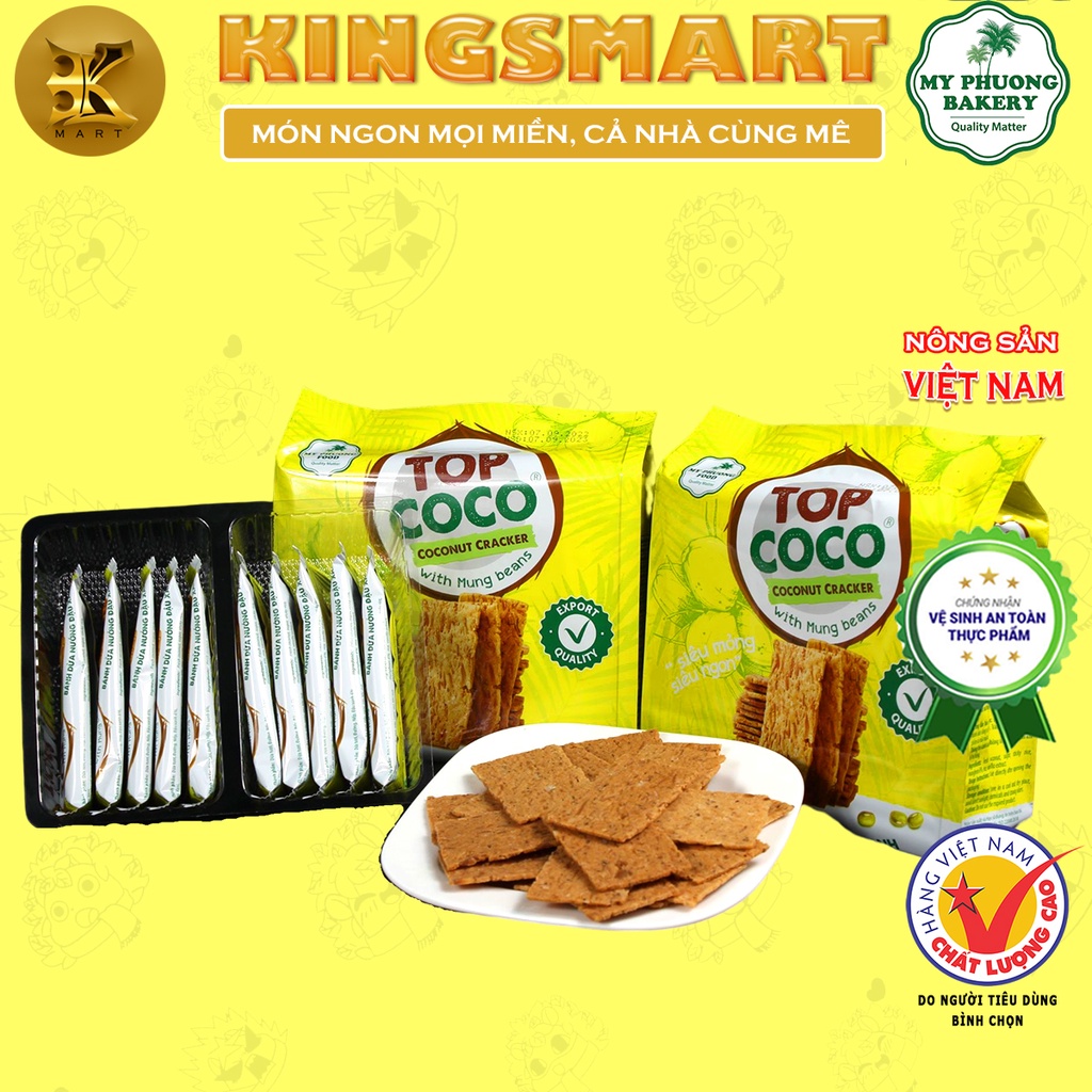 Bánh Dừa Nướng Vị Đậu Xanh 170g MỸ PHƯƠNG Thơm Ngon Giòn Rụm